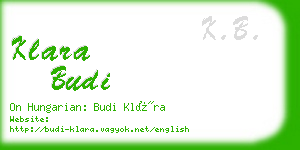 klara budi business card